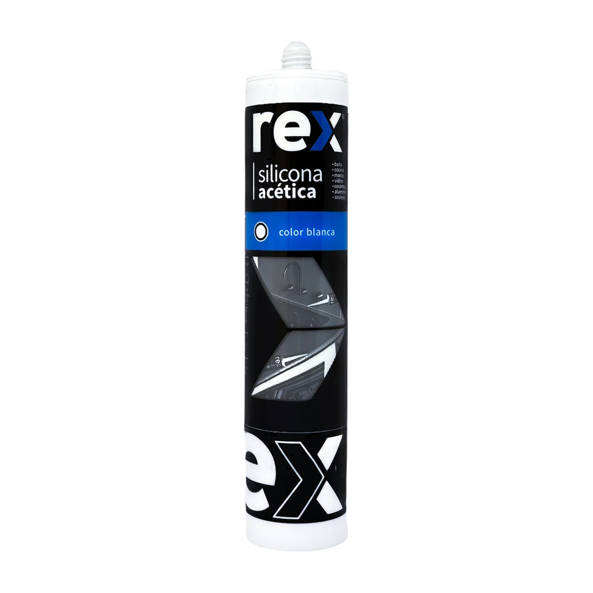 Silicona Acética Rex Cartucho 300 ml Blanca
