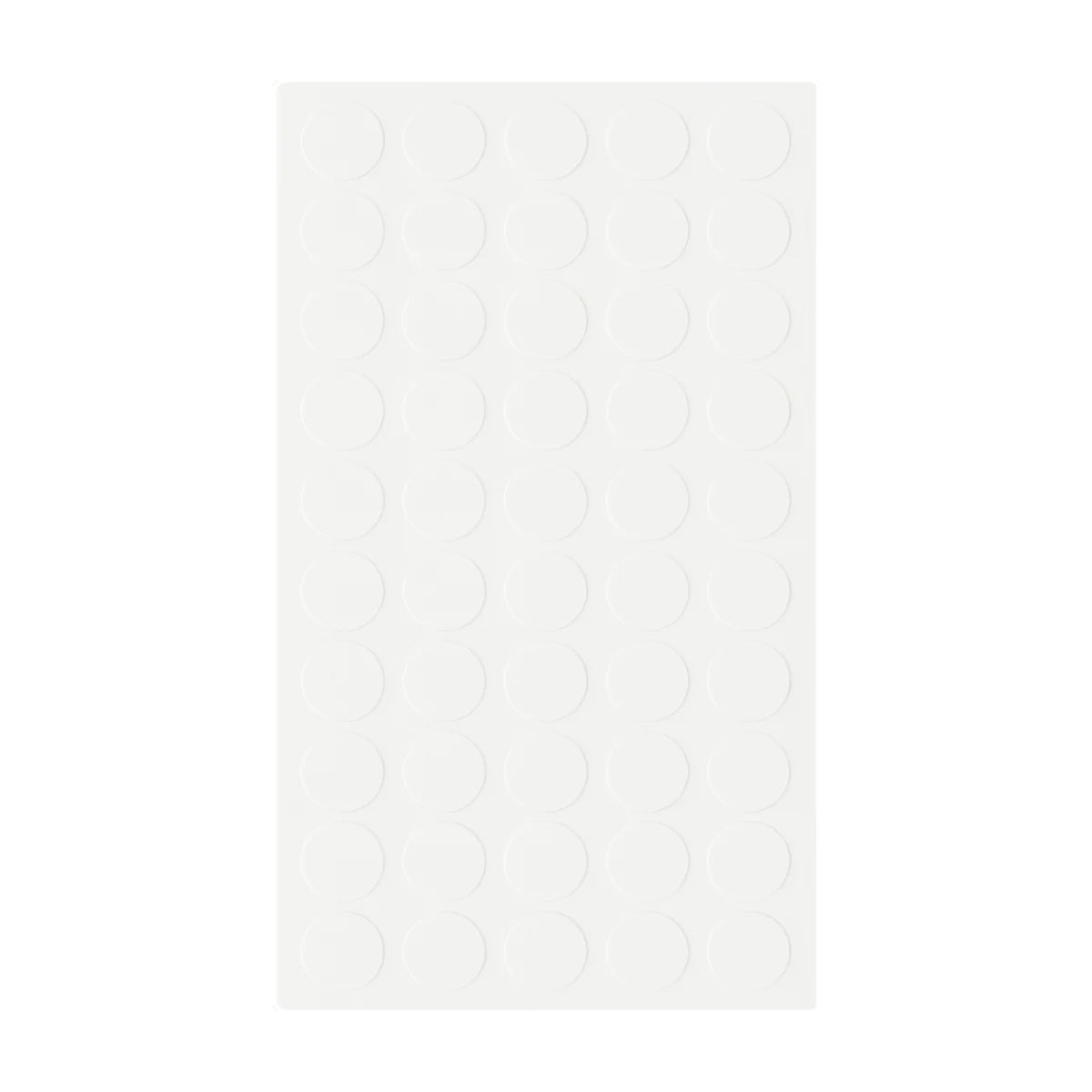 Tapa adhesiva cubre tornillo 12 mm color blanco, planilla de 50 unidades