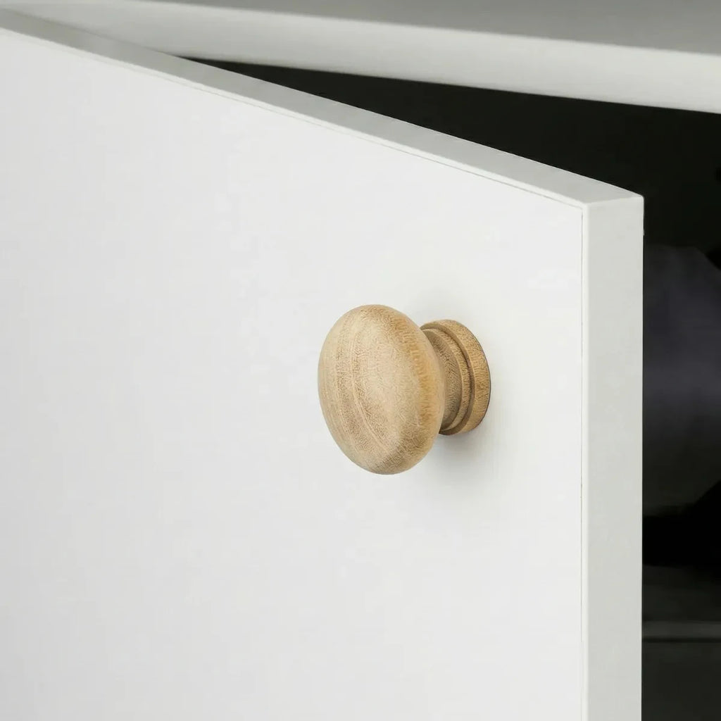 Tirador Pomo de Madera Natural 34 mm (foto 5)