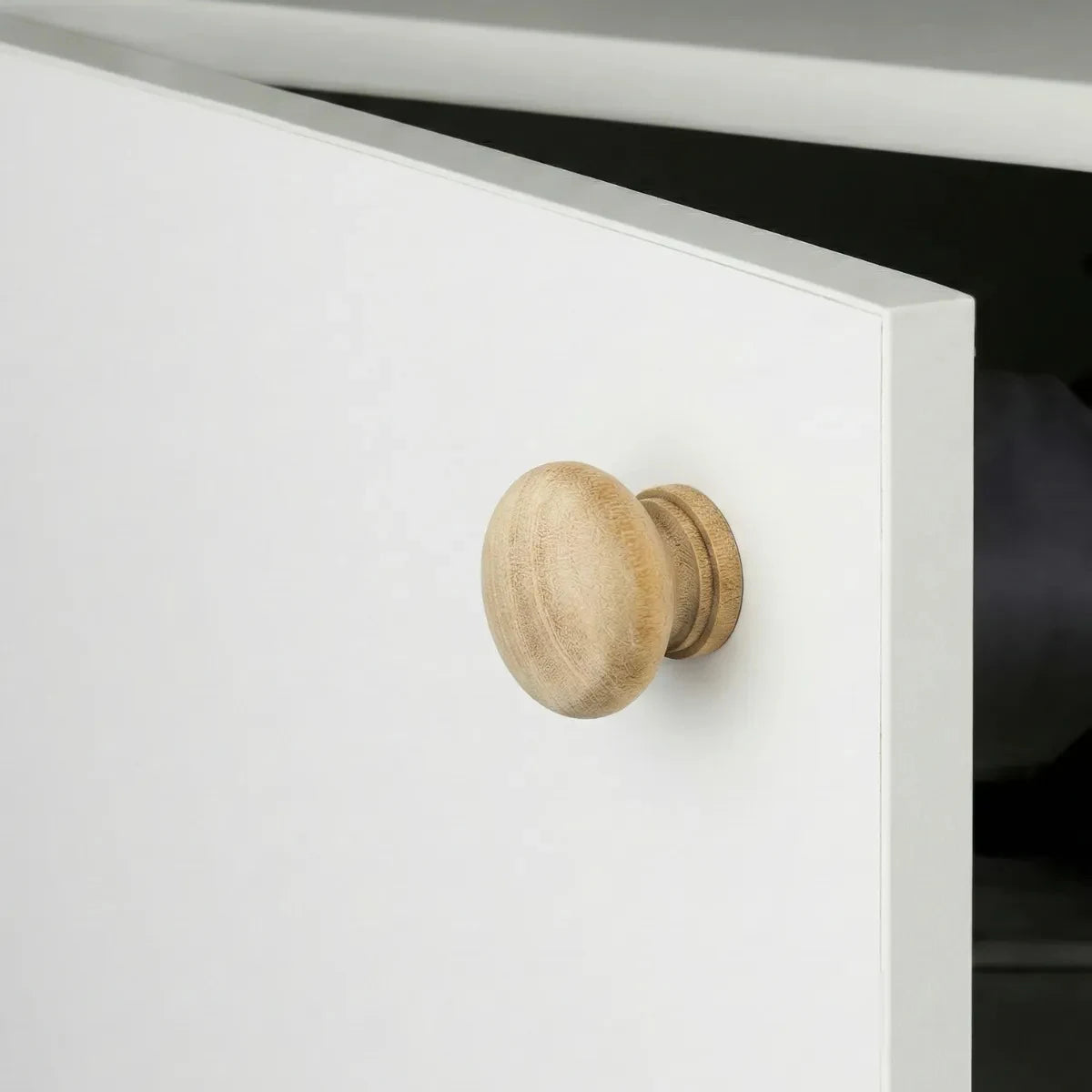Tirador Pomo de Madera Natural 34 mm (foto 5)