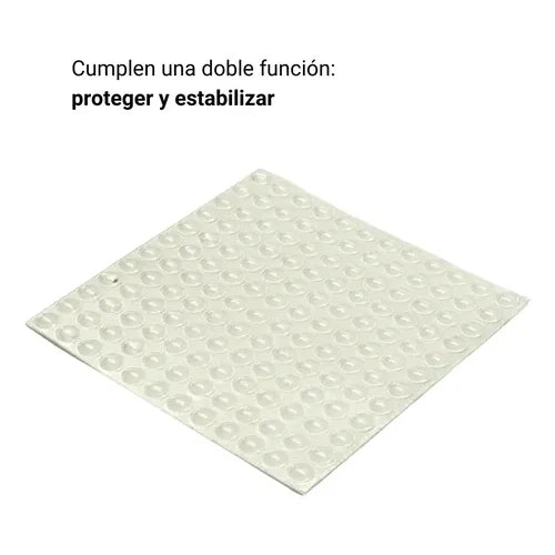 Tope Autoadhesivo Transparente 8 mm Display 144 Unidades (foto 3)
