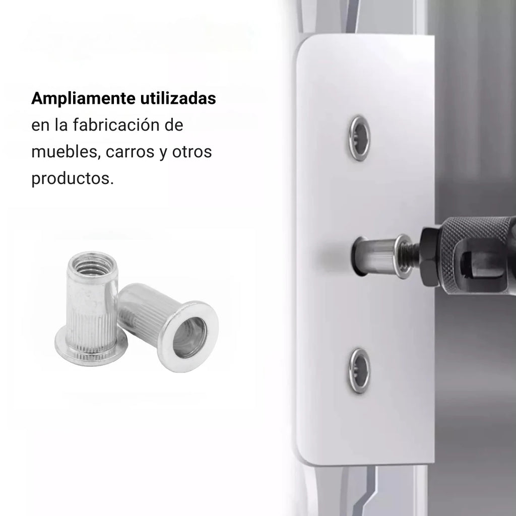 Tuerca remache de aluminio, aplicaciones